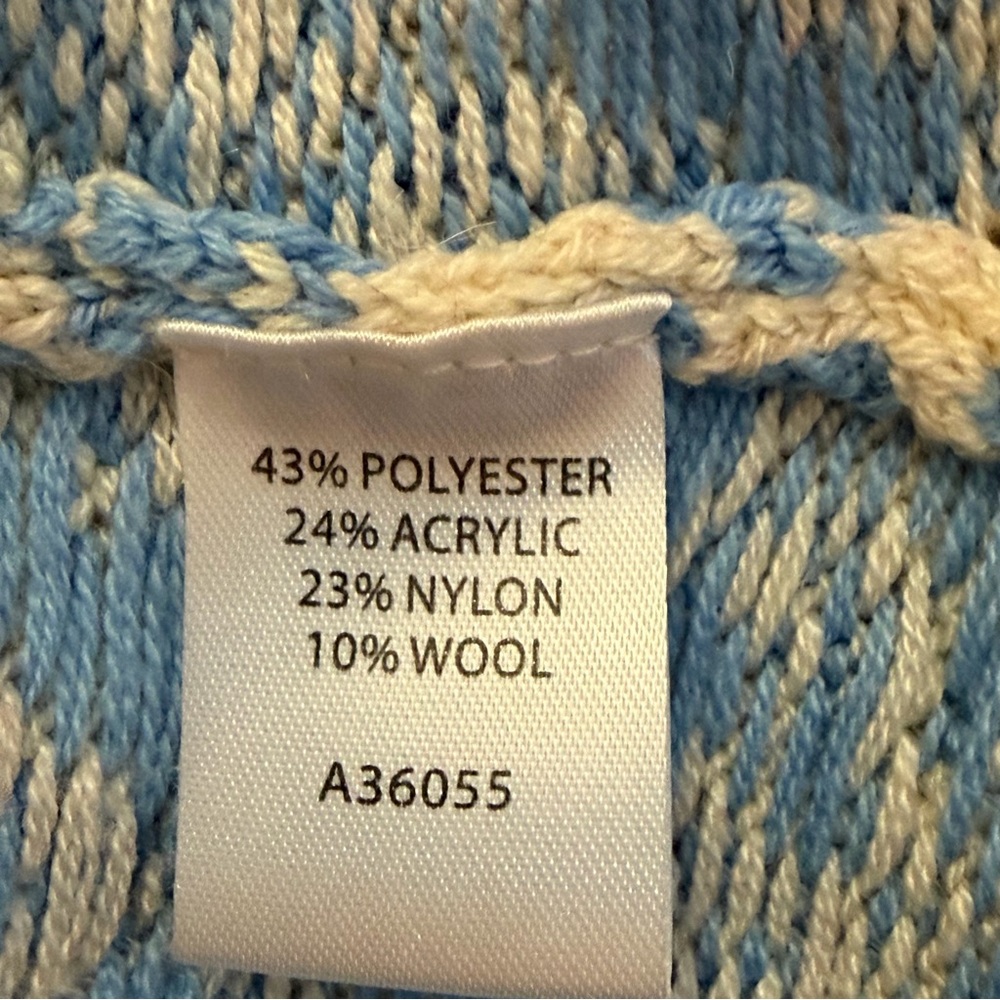 Appleseeds pale blue fair isle zip cardigan - Picture 8 of 9